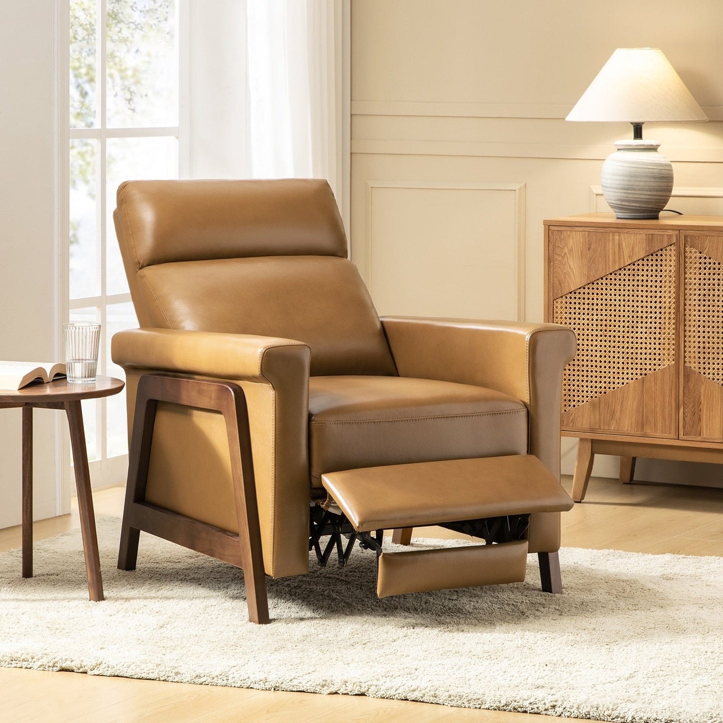 Jaime Modern Power Genuine Leather Recliner with USB Ports by HULALAHOME
