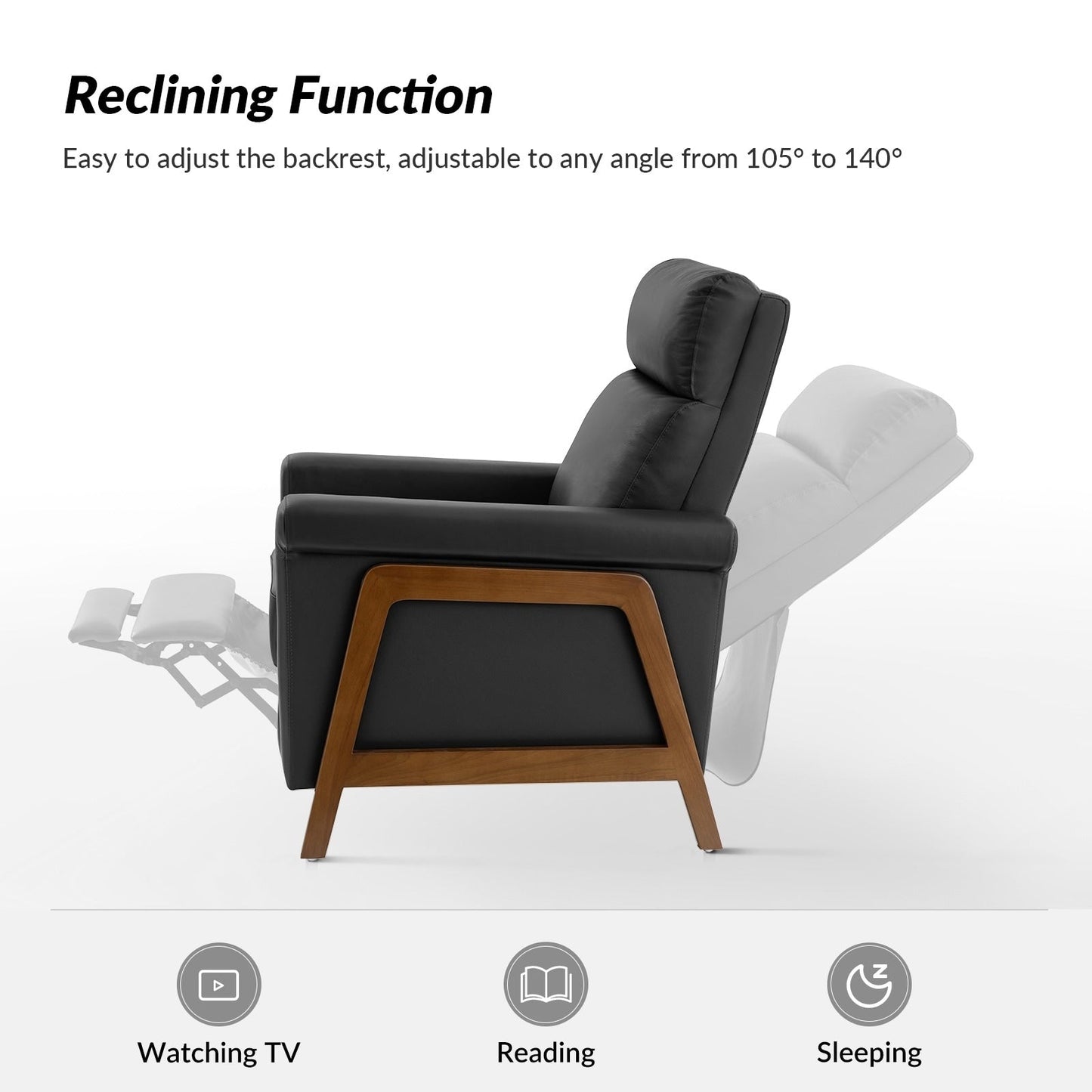 Jaime Modern Power Genuine Leather Recliner with USB Ports by HULALAHOME