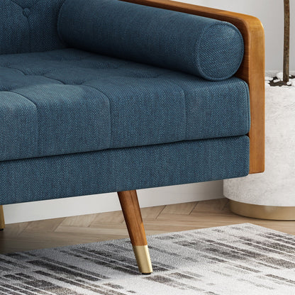 Jalon Mid-century Modern Tufted Fabric Sofa by Christopher Knight Home