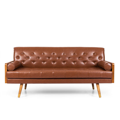 Jalon Mid-century Modern Tufted Fabric Sofa by Christopher Knight Home