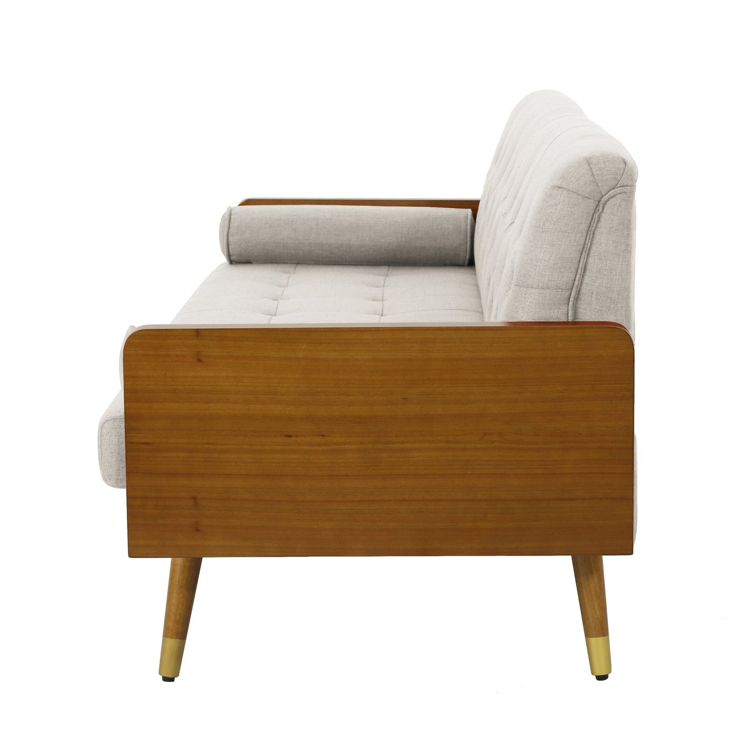 Jalon Mid-century Modern Tufted Fabric Sofa by Christopher Knight Home