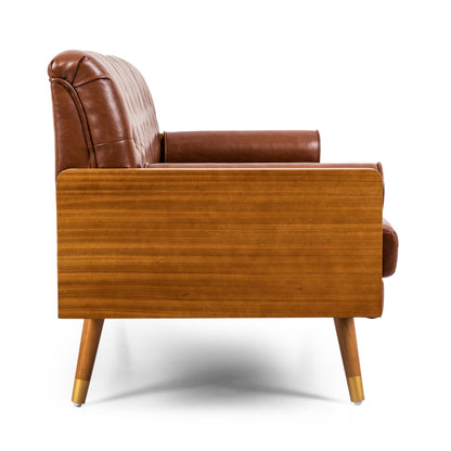 Jalon Mid-century Modern Tufted Fabric Sofa by Christopher Knight Home