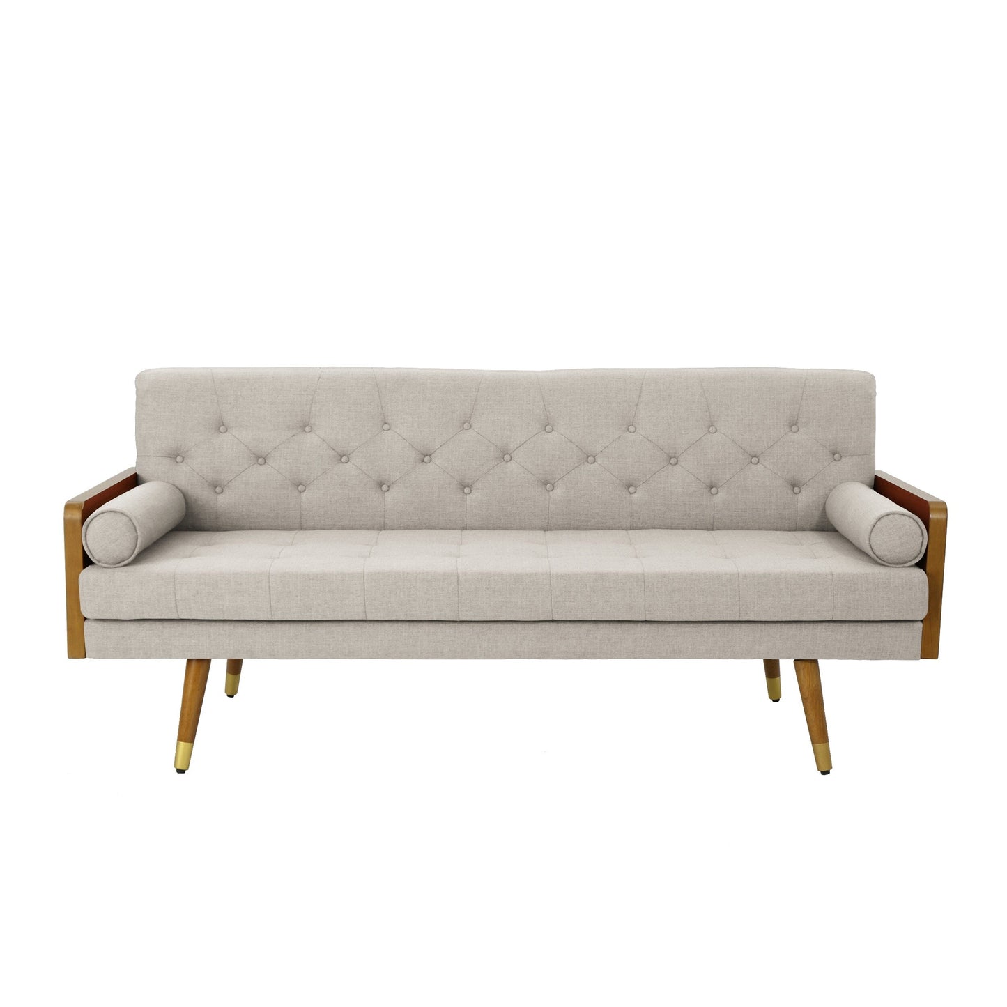 Jalon Mid-century Modern Tufted Fabric Sofa by Christopher Knight Home