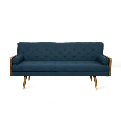 Jalon Mid-century Modern Tufted Fabric Sofa by Christopher Knight Home