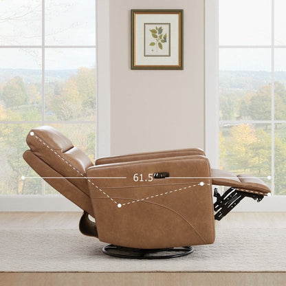 Jason Power Swivel Recliner with Headrest USB Charging Ports
