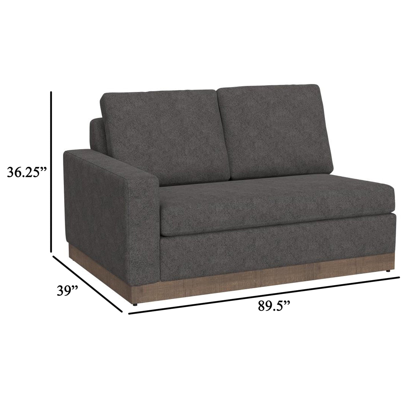Jeni Sofa, 2 Throw Pillows, Modern 90 Inch Dark Brown Faux Leather