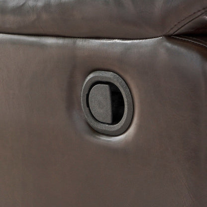 Jennette Faux Leather Swivel Gliding Recliner by Christopher Knight Home
