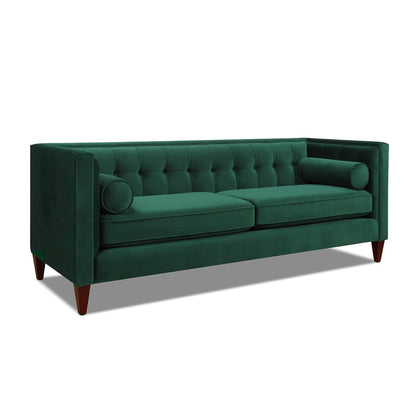 Jack 84 Modern Upholstered Tufted Tuxedo Sofa