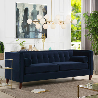 Jack 84 Modern Upholstered Tufted Tuxedo Sofa