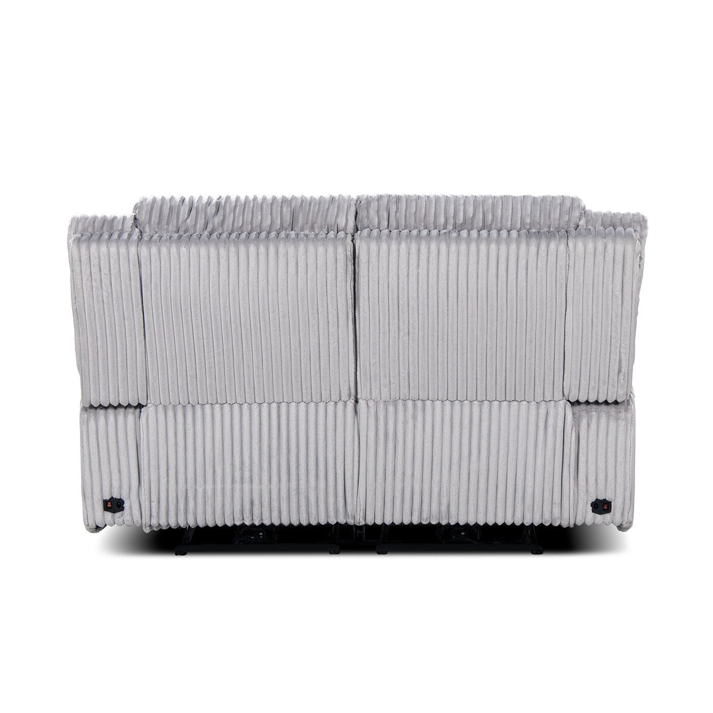 Jennifer Taylor Home Philip 62 Power Motion Recliner Loveseat Sofa, Moon Gray Corduroy