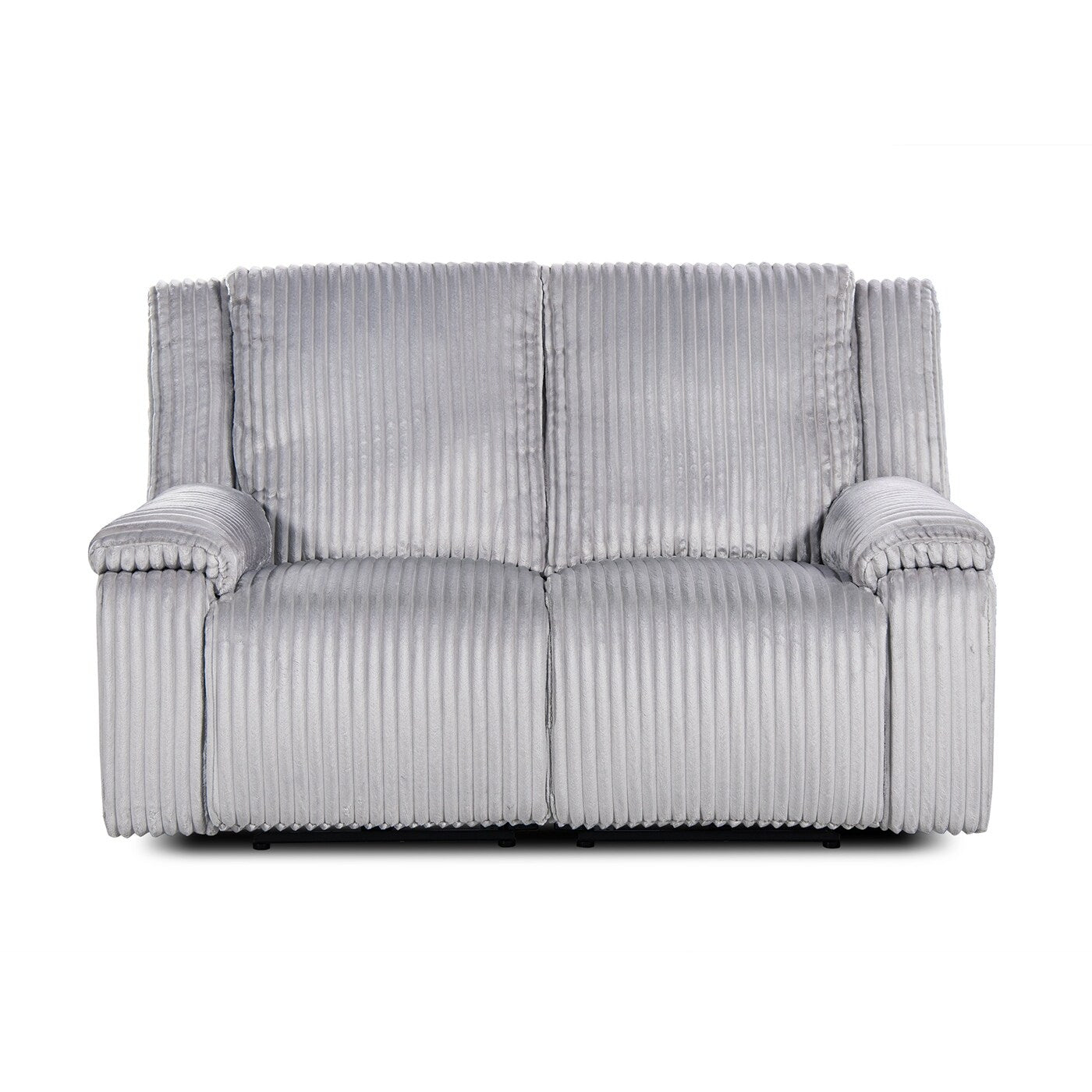 Jennifer Taylor Home Philip 62 Power Motion Recliner Loveseat Sofa, Moon Gray Corduroy