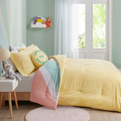 Jessie Yellow Rainbow Sunburst Reversible Cotton Comforter Set by Urban Habitat Kids
