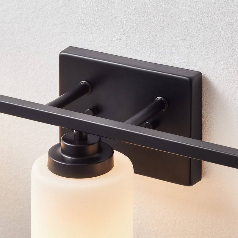 KAWOTI 3-Light Dimmable Bathroom Vanity Light with Frosted White Glass