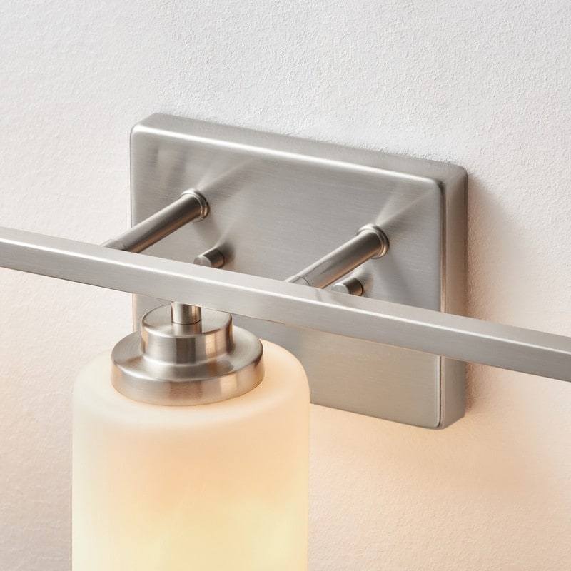 KAWOTI 3-Light Dimmable Bathroom Vanity Light with Frosted White Glass