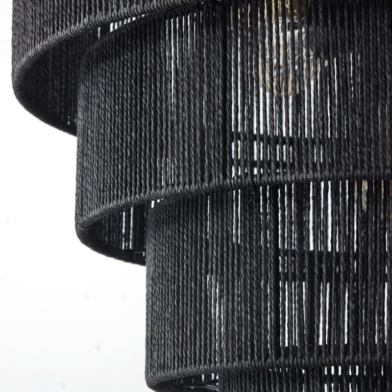 KAWOTI Width 26 5-Light 4-Tiered Bohemian Pendant Light