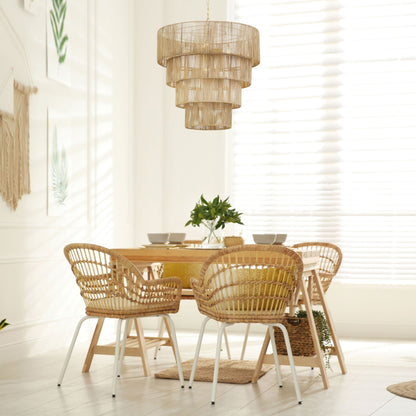 KAWOTI Width 26 5-Light 4-Tiered Bohemian Pendant Light