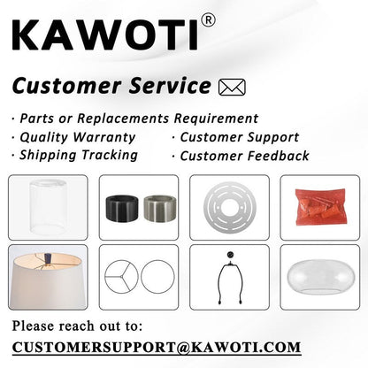 KAWOTI Touch Control Table Lamp Set with USB Ports (Set of 2)