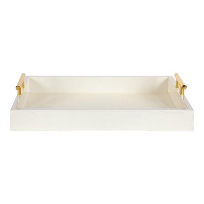 Kate and Laurel Lipton Metal Handle Decorative Tray