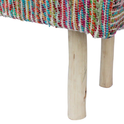 Laveta Handcrafted Boho Fabric Rectangular Bench by Christopher Knight Home