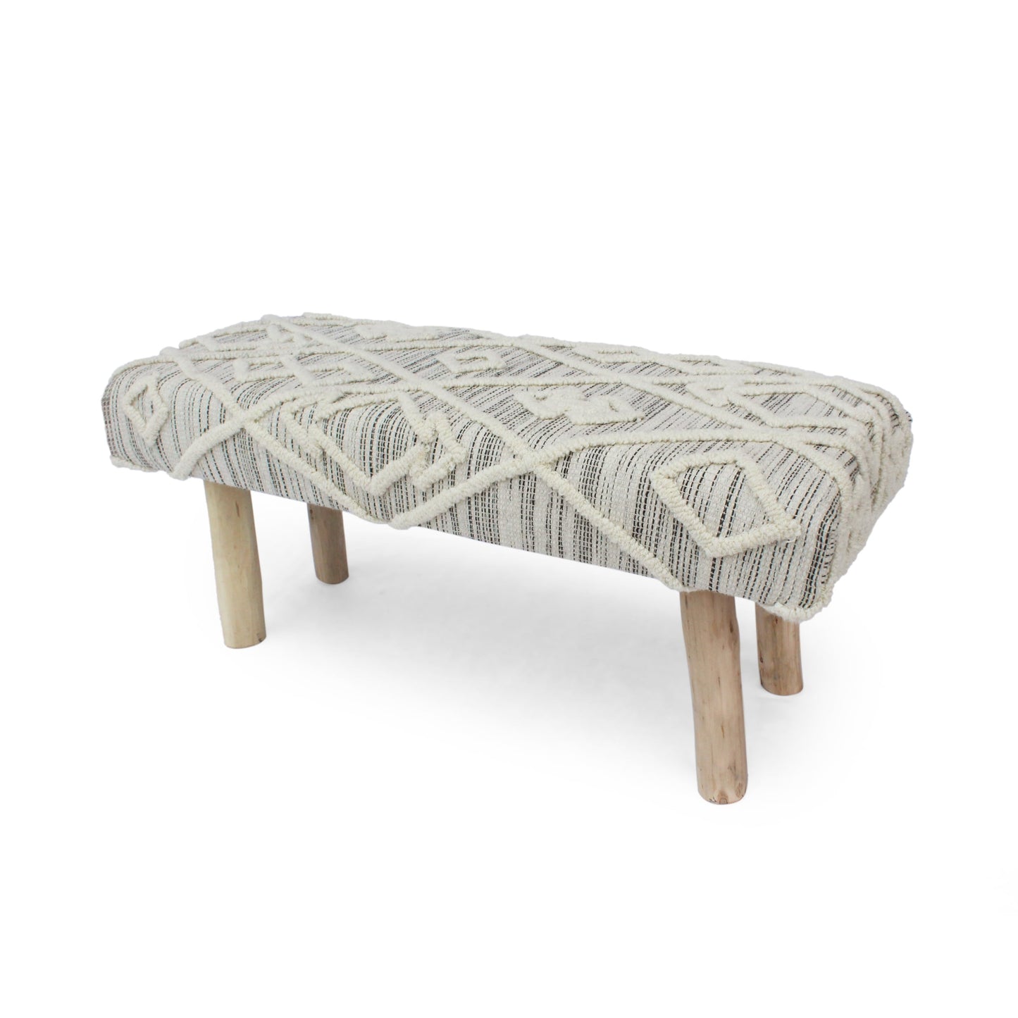 Laveta Handmade Boho Wool and Cotton Bench by Christopher Knight Home