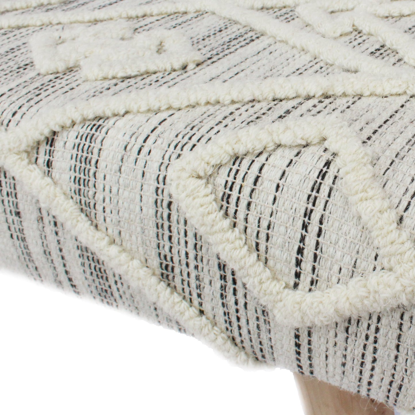 Laveta Handmade Boho Wool and Cotton Bench by Christopher Knight Home