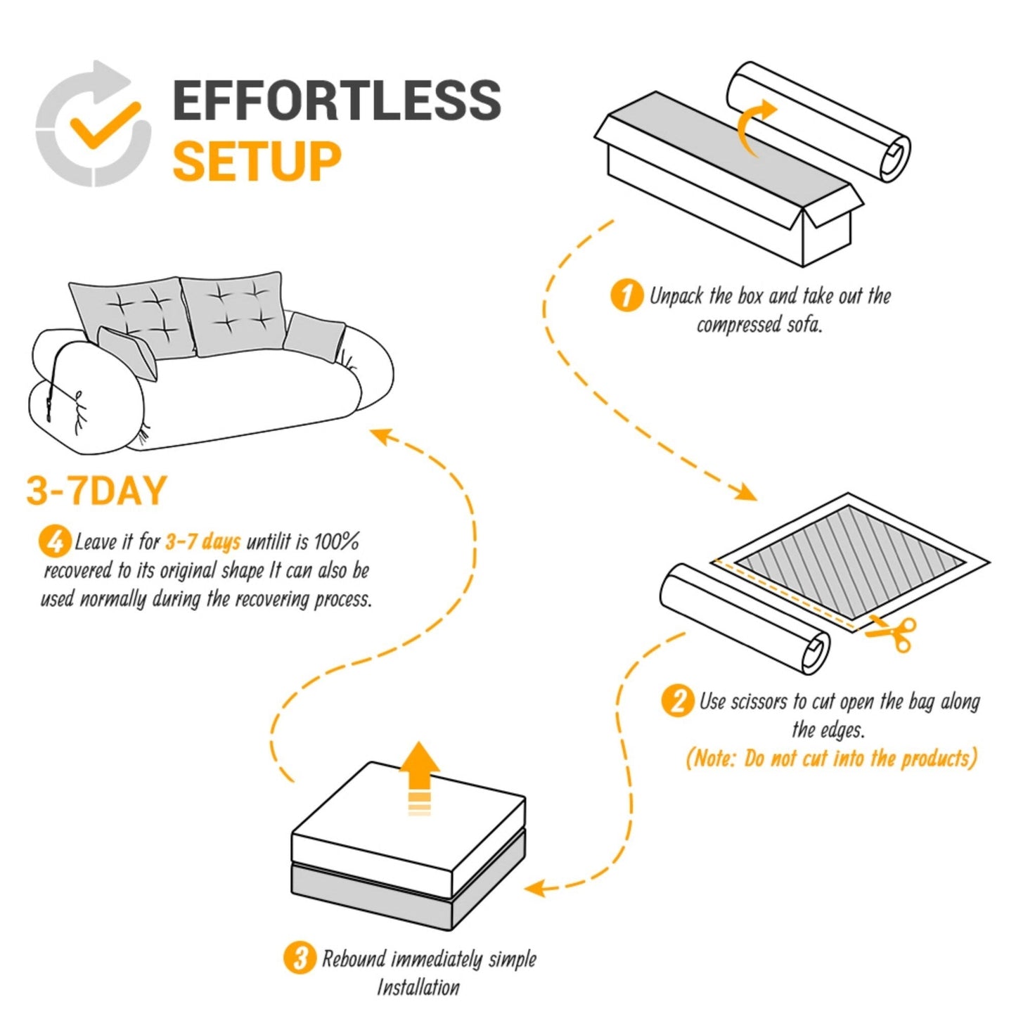 78in Wide Lazy Sofa Couch Multi Functional Foldable Sofa Bed