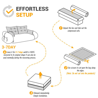 78in Wide Lazy Sofa Couch Multi Functional Foldable Sofa Bed