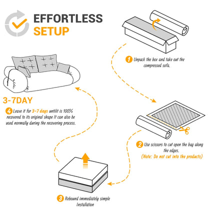 78in Wide Lazy Sofa Couch Multi Functional Foldable Sofa Bed