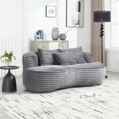 Lazy Sofa Durable Comfort Lounger High Back Bean Bag Chair Couch for Adults and Kids - 2 Seat