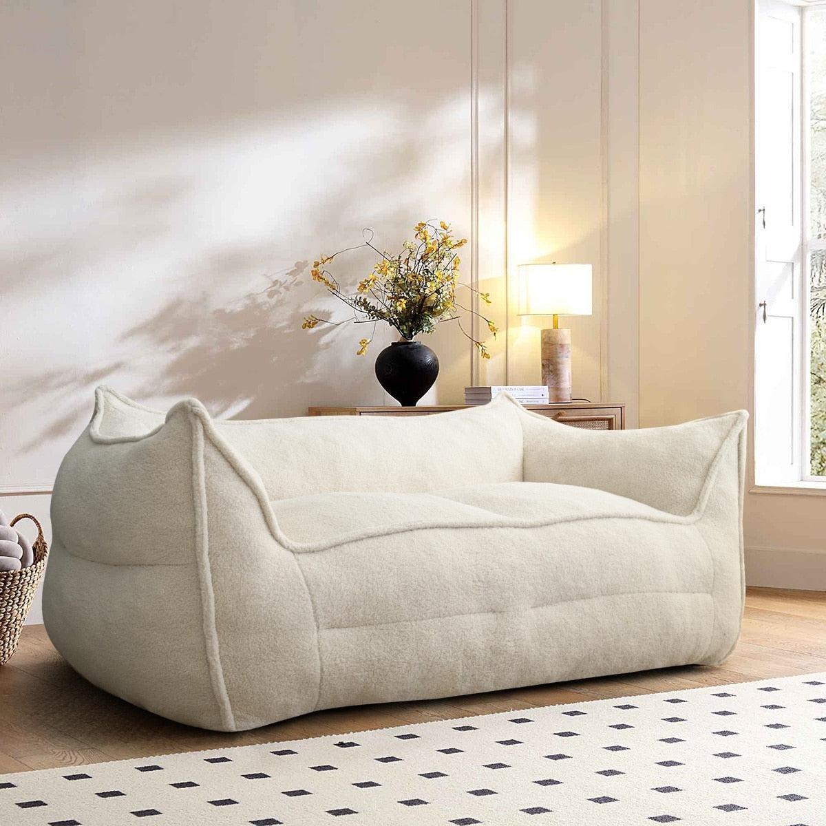 Lazy Sofa Couch Living Room Sofa Bean Bag Chair with Memory Foam