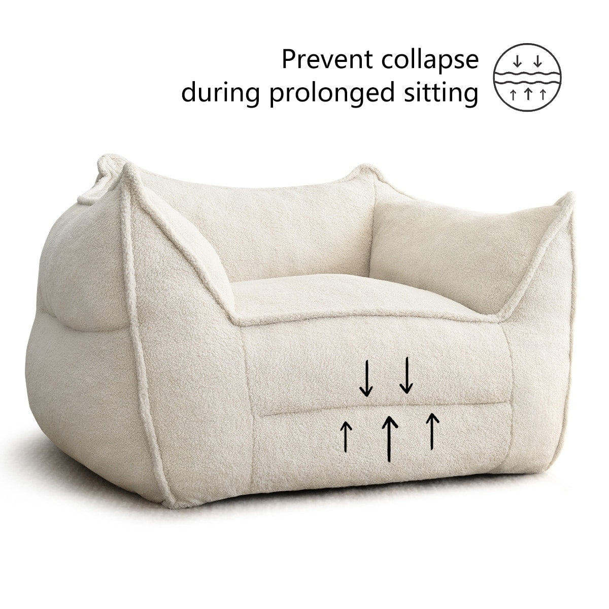 Lazy Sofa Couch Living Room Sofa Bean Bag Chair with Memory Foam