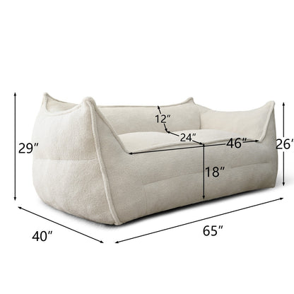 Lazy Sofa Couch Living Room Sofa Bean Bag Chair with Memory Foam