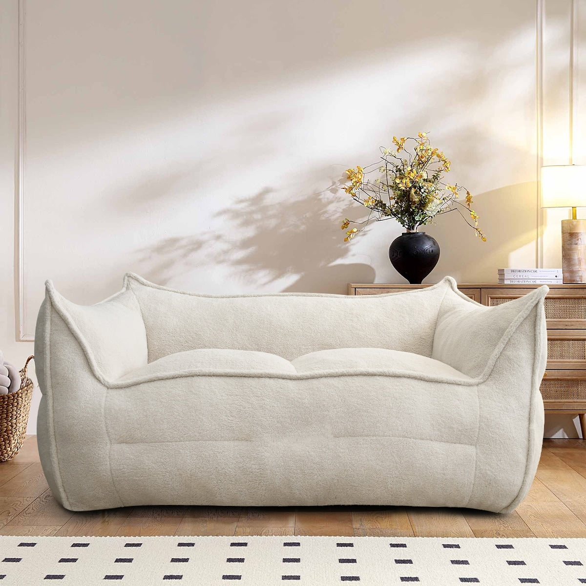 Lazy Sofa Couch Living Room Sofa Bean Bag Chair with Memory Foam