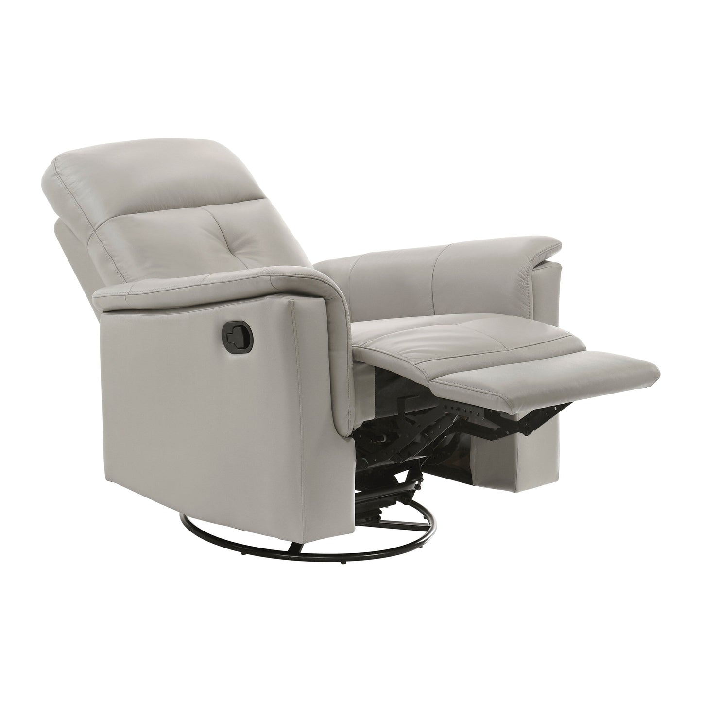 Leather Upholstered Reclining Chair Swivel Glider Motion Modern Living Room Furniture Comfort Chair 1pc