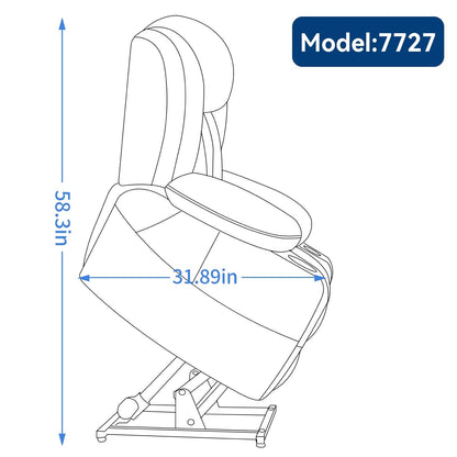 Leatheraire Power Lift Recliner Chair