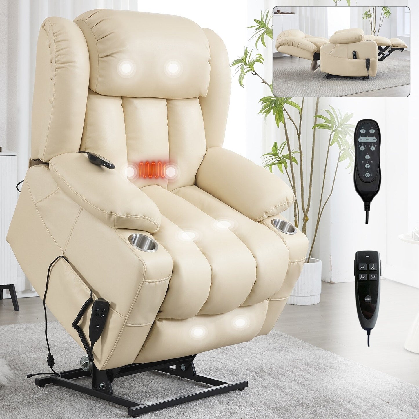 Leatheraire Power Lift Recliner Chair