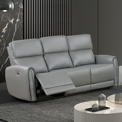 Leatherette Upholstered Power Sofa with USB Charging Ports
