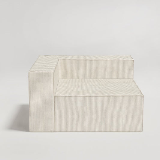 Left Armrest Corduroy Compression Sofa