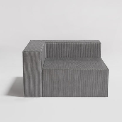 Left Armrest Corduroy Compression Sofa