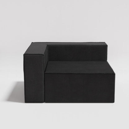 Left Armrest Corduroy Compression Sofa