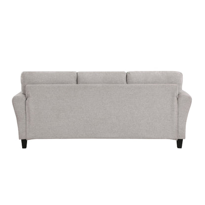 Leroi Sofa, 81 Inch, Gray Fabric and Round Flared Armrests