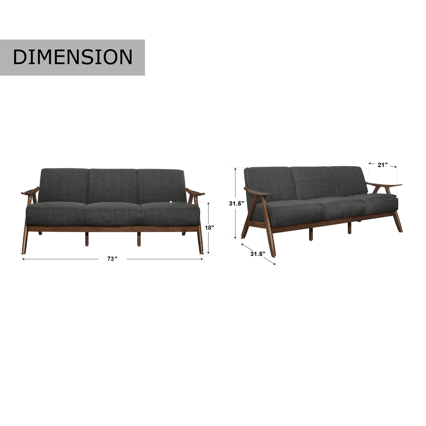 Levine Retro Living Room Sofa