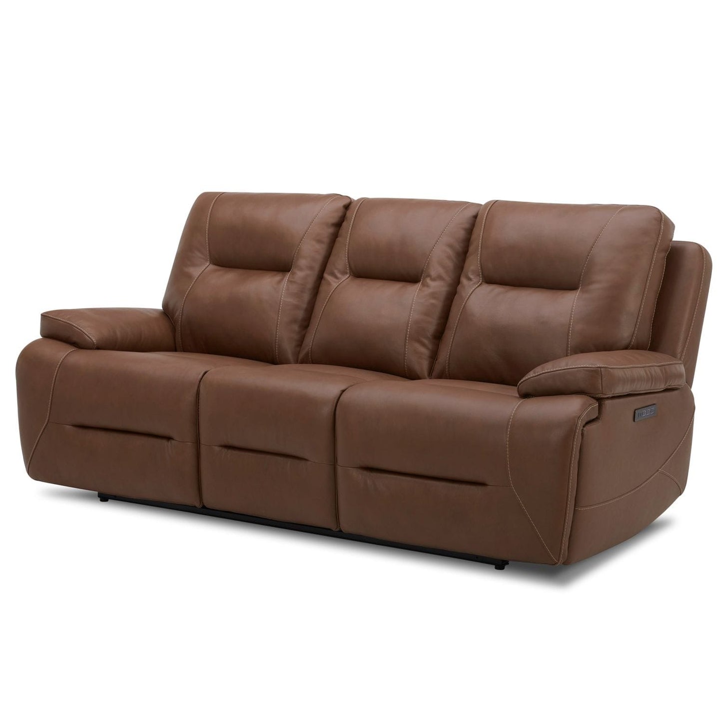 Liberty Furniture Cameron Power Reclining Sofa Brown Leather - Width 89 x Depth 39 x Height 41