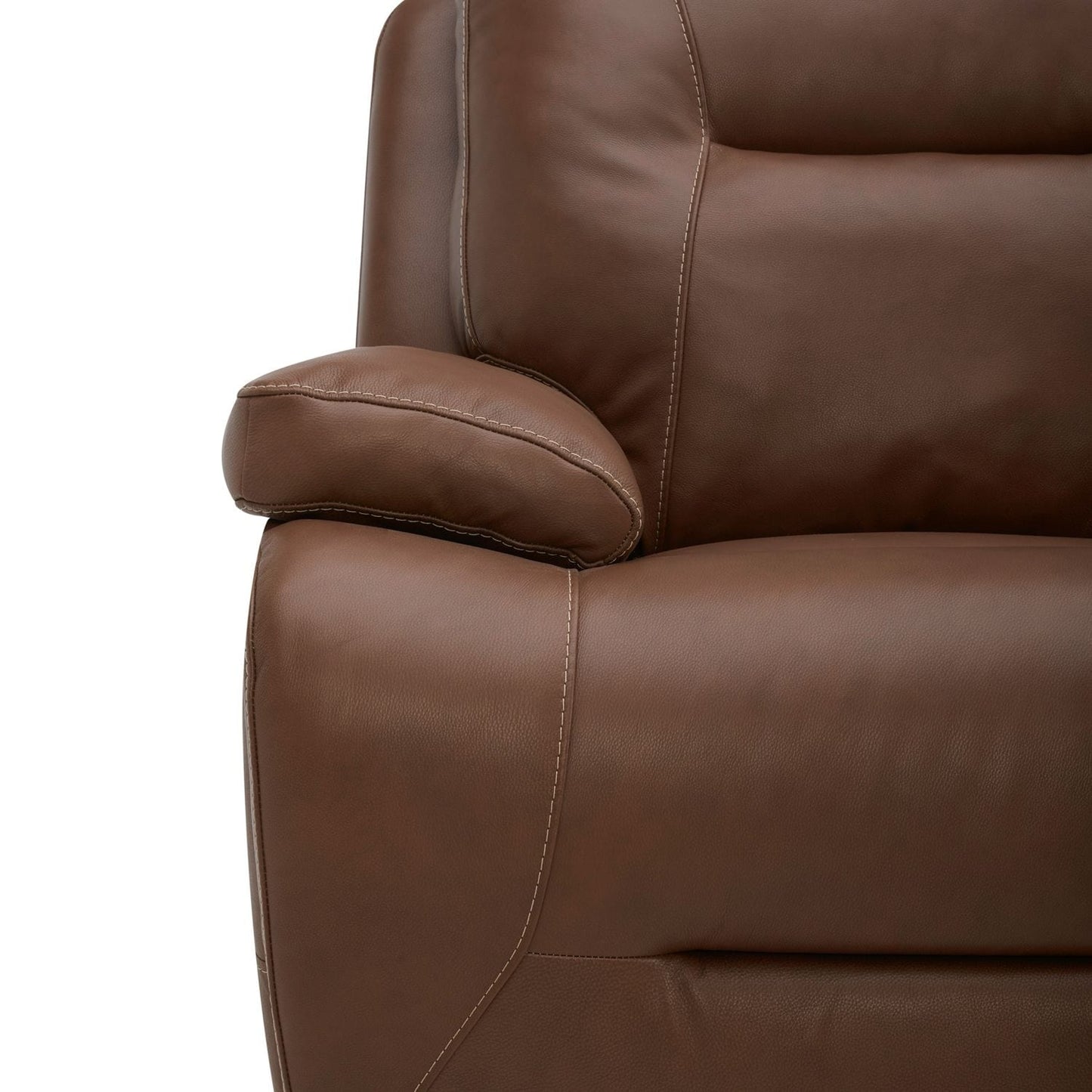 Liberty Furniture Cameron Power Reclining Sofa Brown Leather - Width 89 x Depth 39 x Height 41