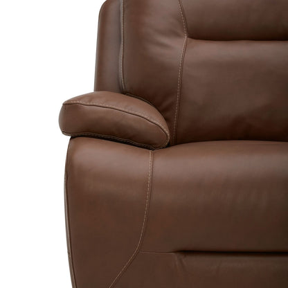 Liberty Furniture Cameron Power Reclining Sofa Brown Leather - Width 89 x Depth 39 x Height 41
