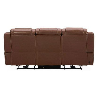 Liberty Furniture Caswell Power Sofa Chestnut Leather - Width 91 x Depthc40 x Height 42