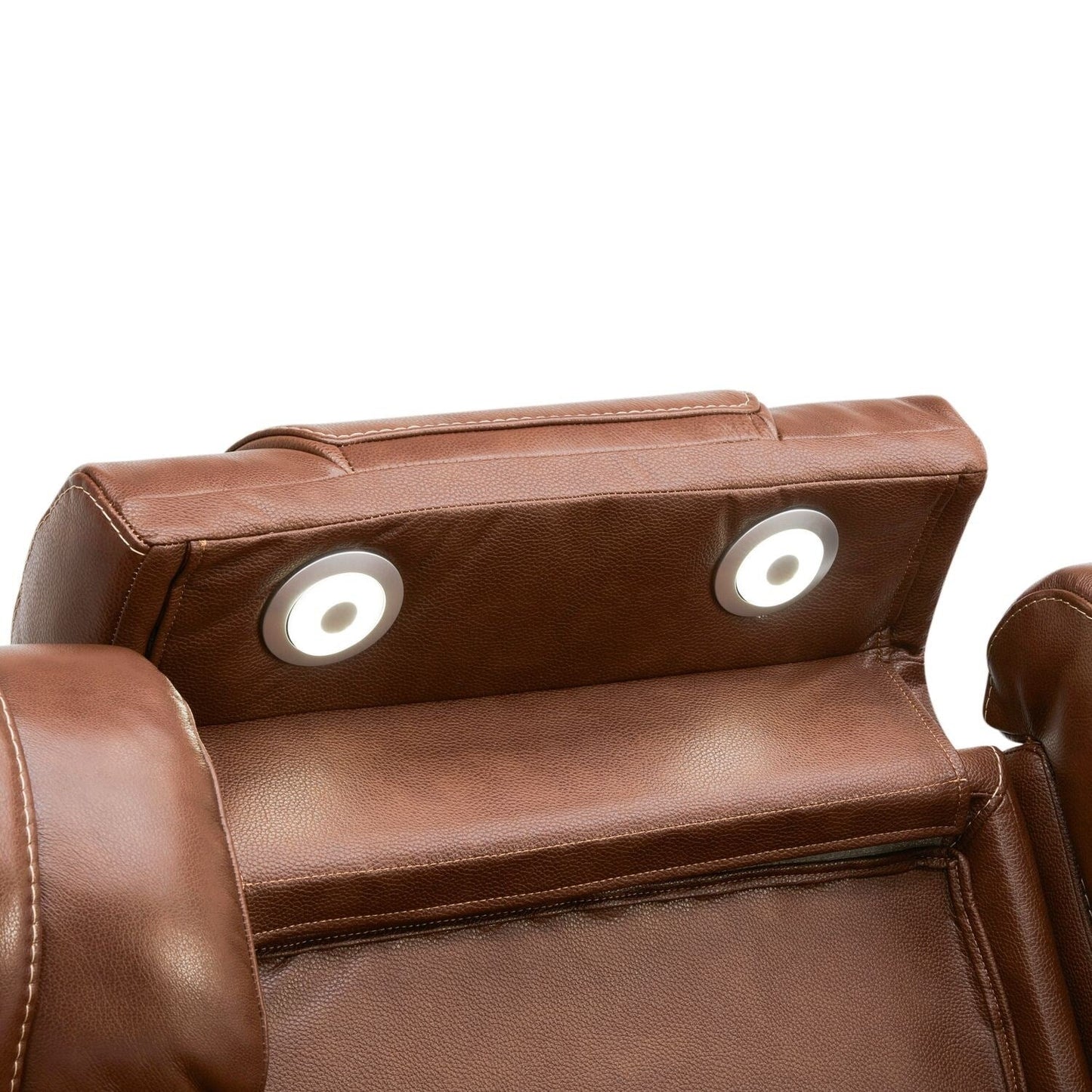 Liberty Furniture Caswell Power Sofa Chestnut Leather - Width 91 x Depthc40 x Height 42
