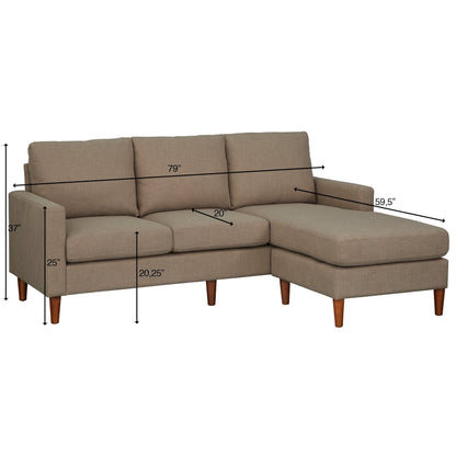 Lifestorey Lee Sofa with Reversible Chaise