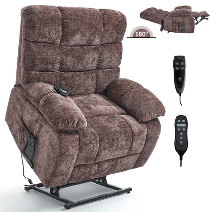 Lift Recliner Chair Heat Massage Dual Motor Infinite Position Up to 350 LBS Large Electric Power Lift Recliners