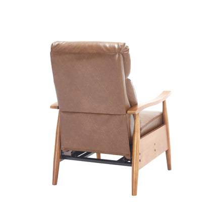 Light Brown 26.38 Adjustable Chaise Lounge Chair